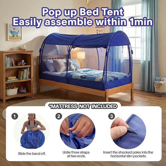 Alvantor® Mosquito Net Bed Canopy Bed Tents Dream Tents Privacy Space Full Size - Image 3