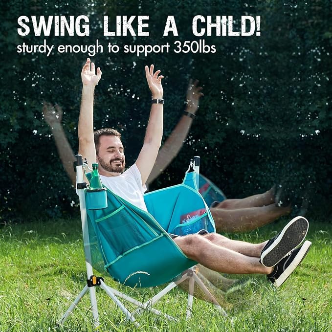 Portal Hammock Camping Chair Folding Rocking Chair Portable Swinging Chair - Image 4