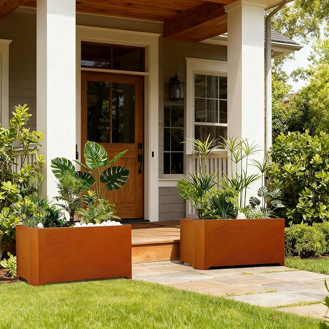 Corten Steel Planter Box-36"x15"x15"-Large Rectangular Planters - Image 5