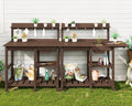 SERWALL Outdoor Potting Bench 2-Piece Set, Rot-Resistant HDPE Potting Table by SERWALL