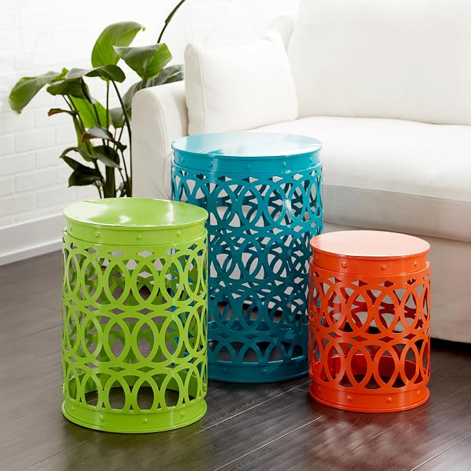 Deco 79 Metal Side End Accent Table Indoor Outdoor Nesting End Table - Image 7