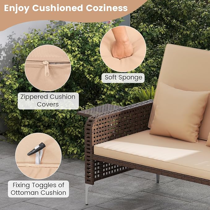 Tangkula Patio Rattan Daybed - Image 6