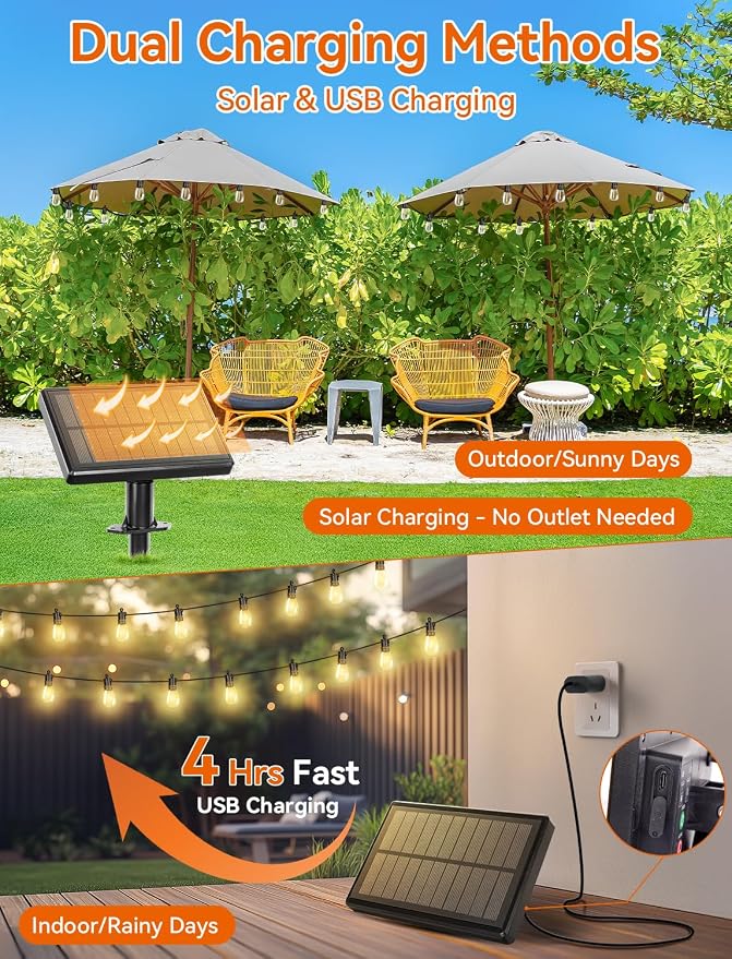 Brightever Solar Powered Outdoor String Lights - Image 6