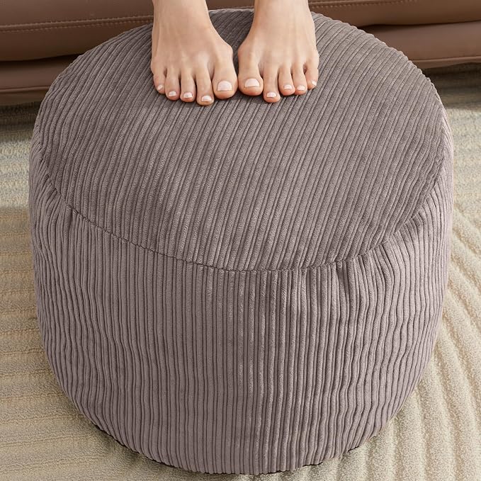 Pouf Ottoman Foot Stools with Foam Small Ottoman by WSOFRLAC