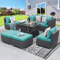 BULEXYARD 7 Piece High Back Outdoor Sectional Set by BULEXYARDFURNITURE