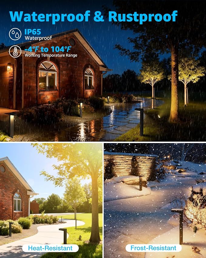 SUNVIE LED Low Voltage Landscape Lighting Kit 12V-24V Aluminum Low Voltage - Image 6