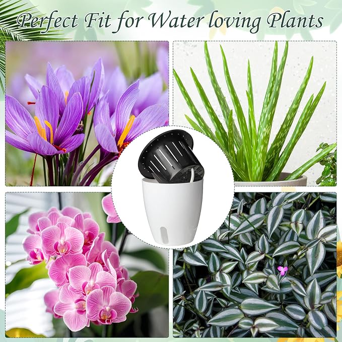 Eccliy 14 Pieces 5 Inch Indoor Plant Pots Self Watering Planters - Image 6