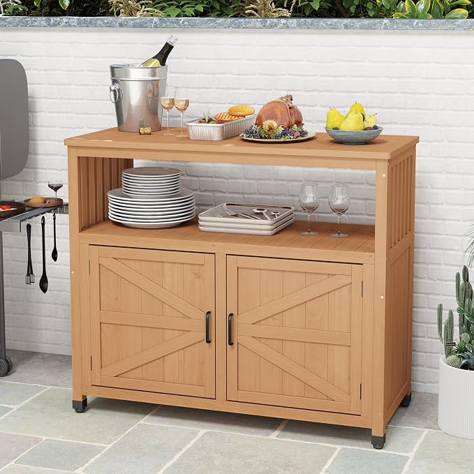 Mederlo Wooden Patio Bar Table Set - Image 8