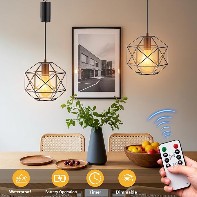 Battery Operated Chandelier, Gazebo Battery Operated Outdoor Lights Waterproof - Image 2