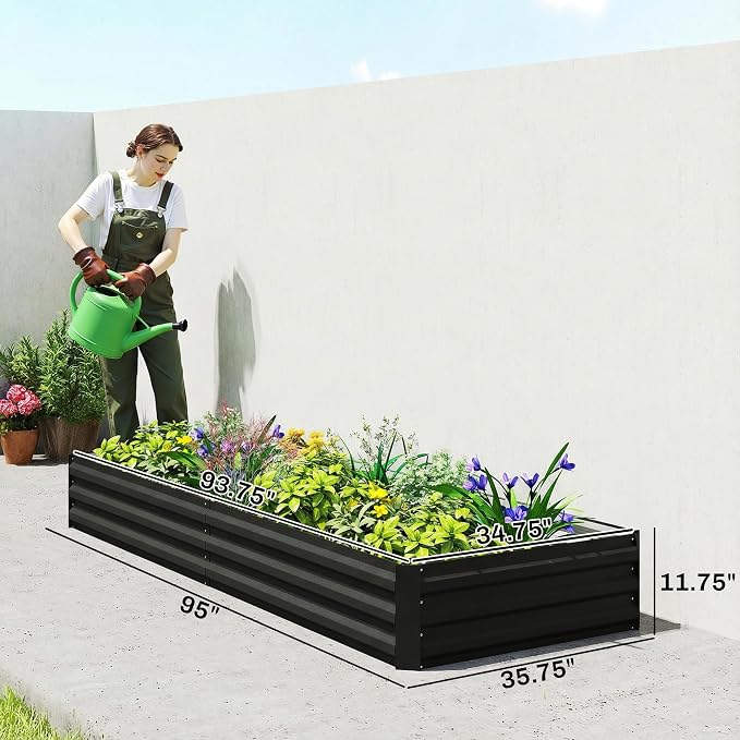 Outsunny Galvanized Raised Garden Bed, - Image 7