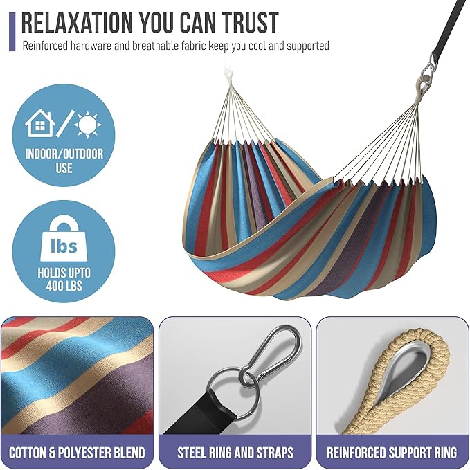 Sorbus® Brazilian Double Hammock - Image 5