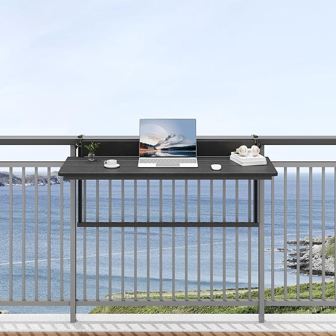 Sundale Outdoor 40" Large Folding Balcony Table - Image 2