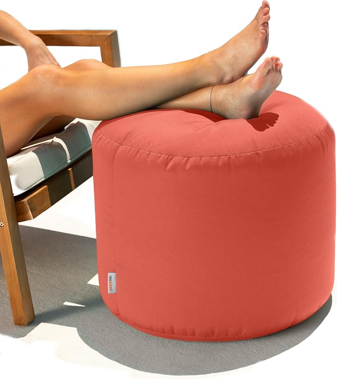 Jaxx Spring Indoor/Outdoor Bean Bag Pouf Ottoman - Image 3