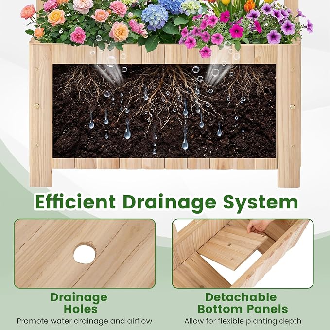 Giantex Wooden Raised Garden Bed - Image 4