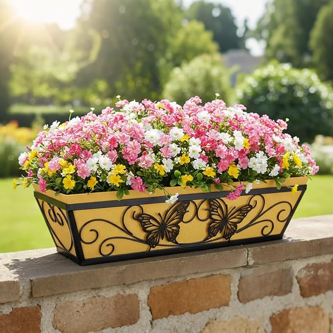 6 Pack 24 Inch Window Boxes Planter Railing Planters Box - Image 6