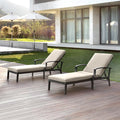2 Pieces Patio Chaise Lounge Chairs, Never Rust Aluminum Outdoor Pool Lounge by SeeHill