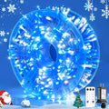 JMEXSUSS 400 LED Christmas Lights Indoor Outdoor, 132 ft 8 Modes Blue and White by JMEXSUSS