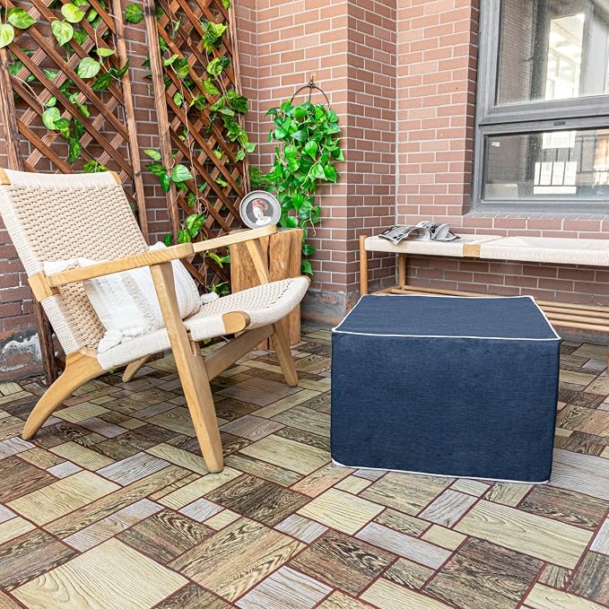 Outdoor Ottoman 20x20x14 Inches Outdoor Square Ottomans - Image 4