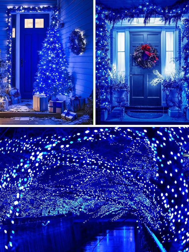 Solar Christmas Lights Outdoor Decorations Waterproof, Tatal 4 Pack 400LED - Image 5
