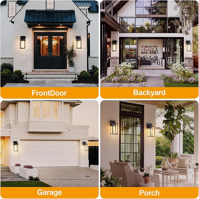 Kalium Porch Wall Lights Outdoor, Waterproof Lanterns - Image 2