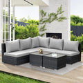 NICESOUL 7 Pieces Comfy 29.3'' High Back Outdoor Furniture Sofa Set, Extra by NICESOUL
