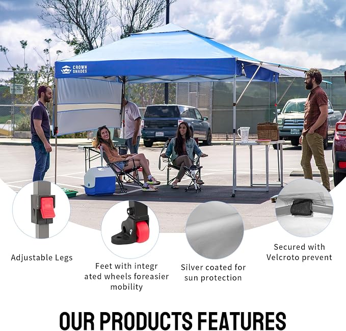 CROWN SHADES 10x10 Pop up Canopy Tent Patended Centerlock Instant Commercial - Image 3