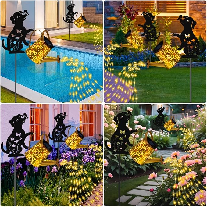 Solar Lights Outdoor Decorative, Watering Can - Image 6