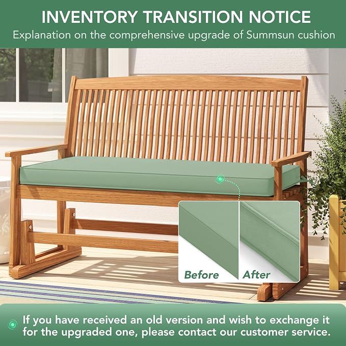 Outdoor Bench Cushion: Waterproof and Fade Resistant Patio Furniture Cushions - Image 9