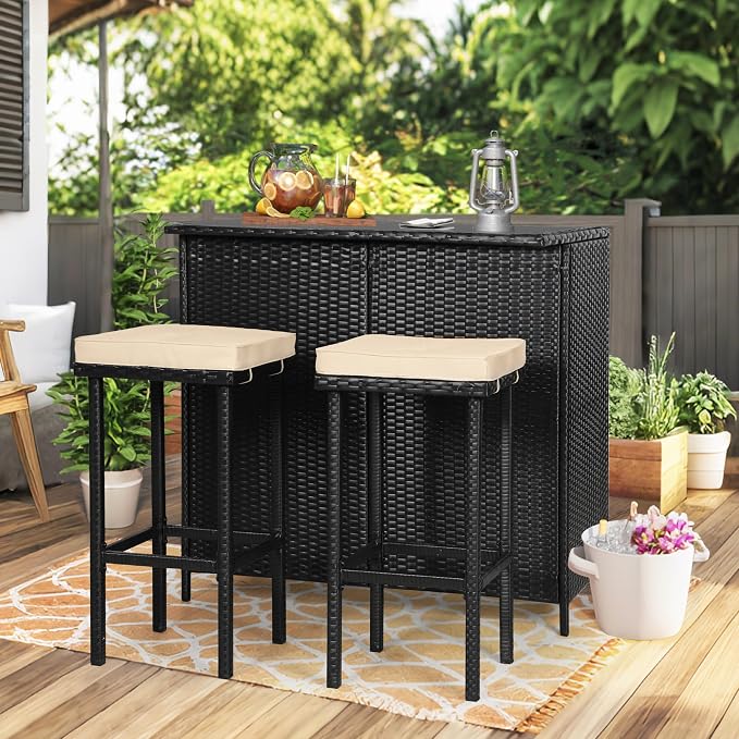 3-Piece Patio Outdoor Bar Set by Patiomore