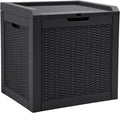 YITAHOME 32 Gallon Rattan Deck Box, Indoor Outdoor Storage Box by YITAHOME