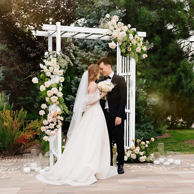 VINGLI Garden Arbor, PVC Wedding Arch - Image 2