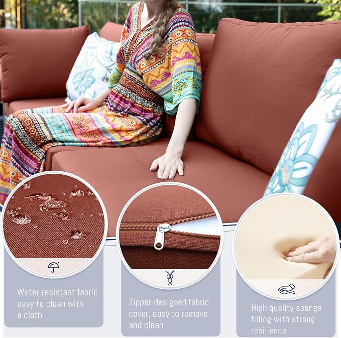 BULEXYARD 13 Piece High Back Outdoor Furniture Sets - Image 3