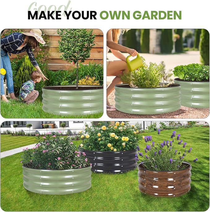 G GOOD GAIN Round Raised Garden Bed - Image 6