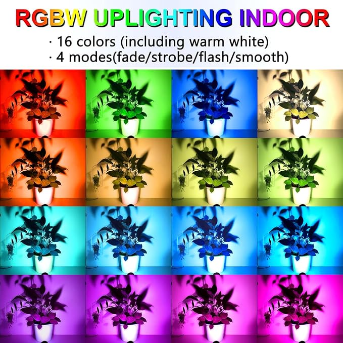 RGBW 8W LED Spotlight with Remote, 16 Color Changing Landscape Lighting - Image 4