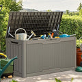 YITAHOME 80 Gallon Resin Deck Box, Weather Resistant Outdoor Rattan Storage Box by YITAHOME