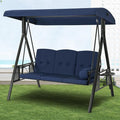 U-MAX 3-Seat Porch Swing Chair Steel Frame, Patio Swing Chair by U-MAX