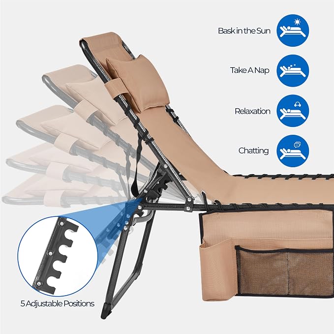 Yaheetech 22.4" Tanning Chair - Image 7