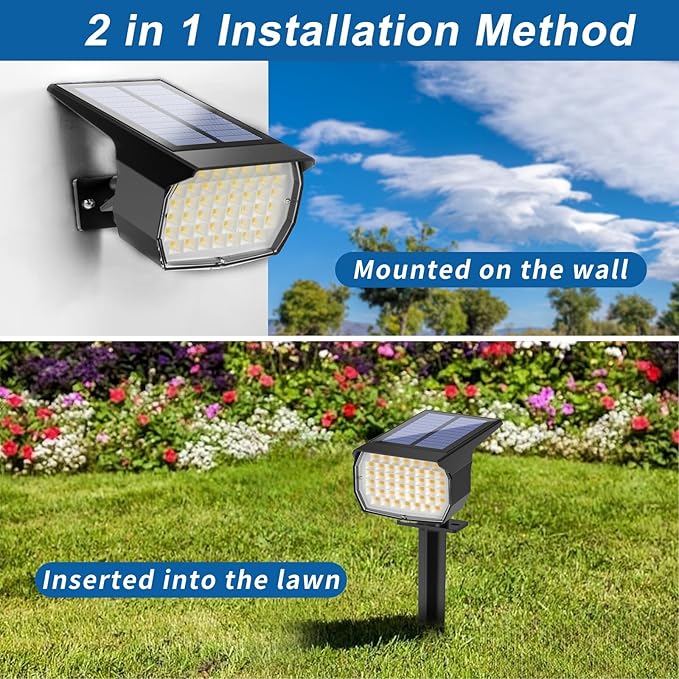 Solar Spot Lights Outdoor Waterproof IP65, 12 Pack Landscape Spotlights - Image 5