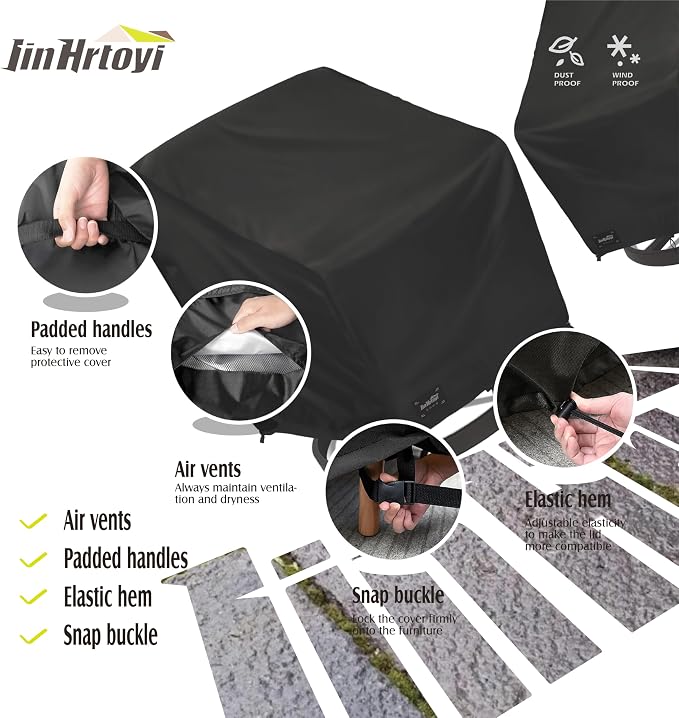 JinHrtoyi Outdoor Chair Covers 2 Pack, 35Wx37Dx38H inches Patio Chair Cover - Image 4