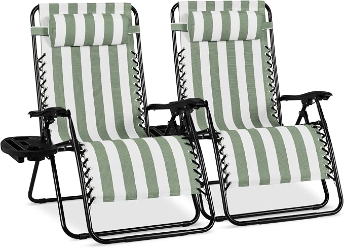 Best Choice Products Set of 2 Extra Wide Adjustable Steel Mesh Zero Gravity by BestChoiceProducts