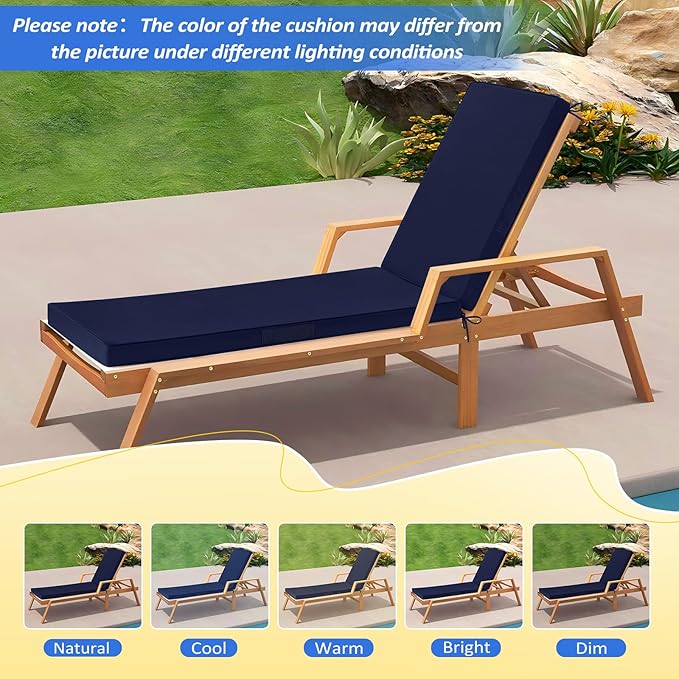 Basic Beyond Chaise Lounge Cushions Outdoor, 3-Layer Waterproof Outdoor - Image 6