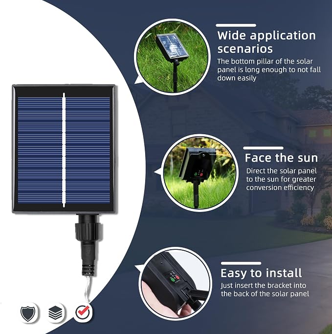 PURPLE LEAF Solar Outdoor String Lights Commercial 48 Ft 24 Waterproof Bulbs - Image 4