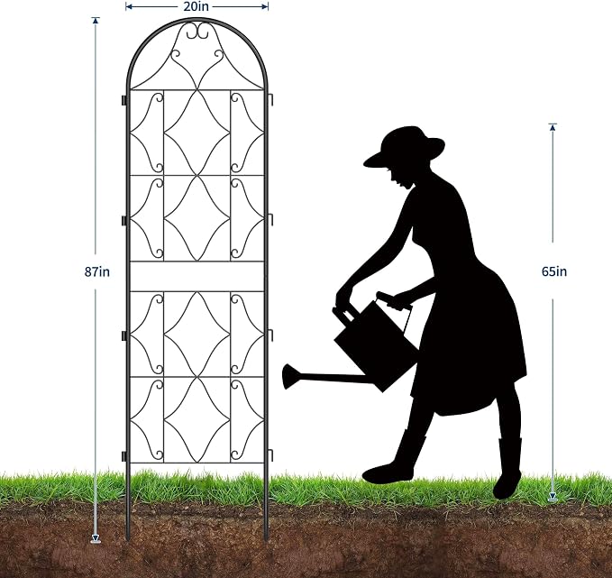 Garvee 22"x 75" Metal Garden Trellis Panel, Vegetables, Indoor & Outdoor - Image 3