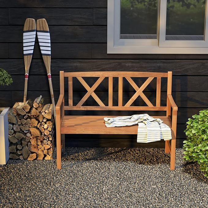 Giantex Patio Garden Bench Loveseat - Image 7