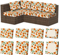 8Pcs Square Large + Rectangle Stretch Patio Cushion Covers, Couch & Sofa by VORSHAPE