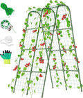 Miory Cucumber Trellis for Raised Beds, 32 x 63 Inch Metal U-Frame Garden by Miory