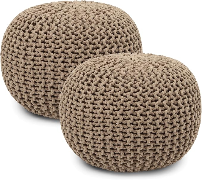 REDEARTH · Round Pouf Ottoman by REDEARTH