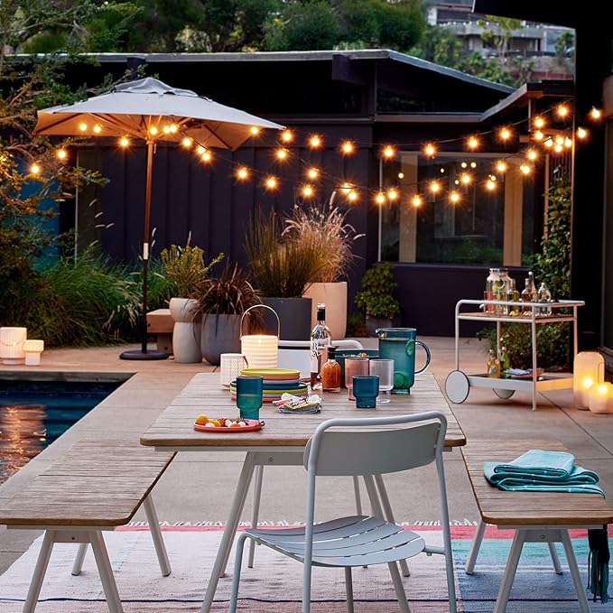 Mlambert 100Ft Outdoor String Lights, G40 Globe Patio Lights - Image 8