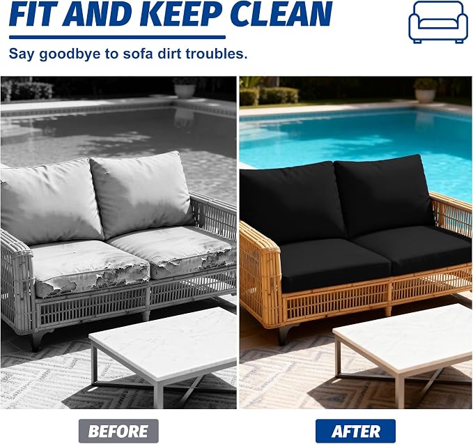 Patio Stretch Cushion Covers, Outdoor Sofa slipcovers - Image 5