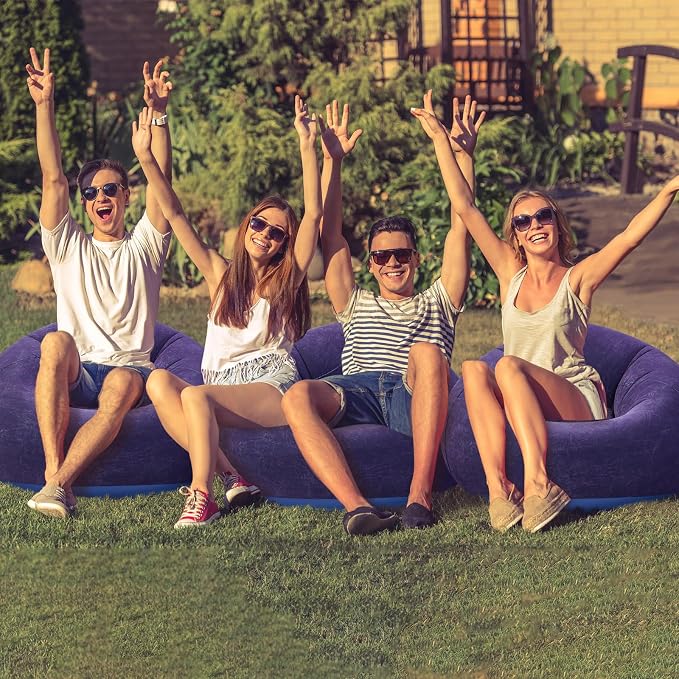 Realspring Inflatable Bean Bag Chairs Outdoor Blow up Camping Chairs Inflatable - Image 2